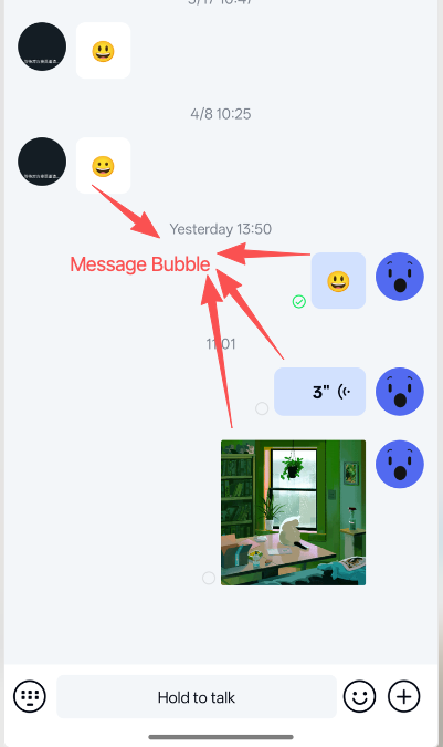 Message bubble backgrounds