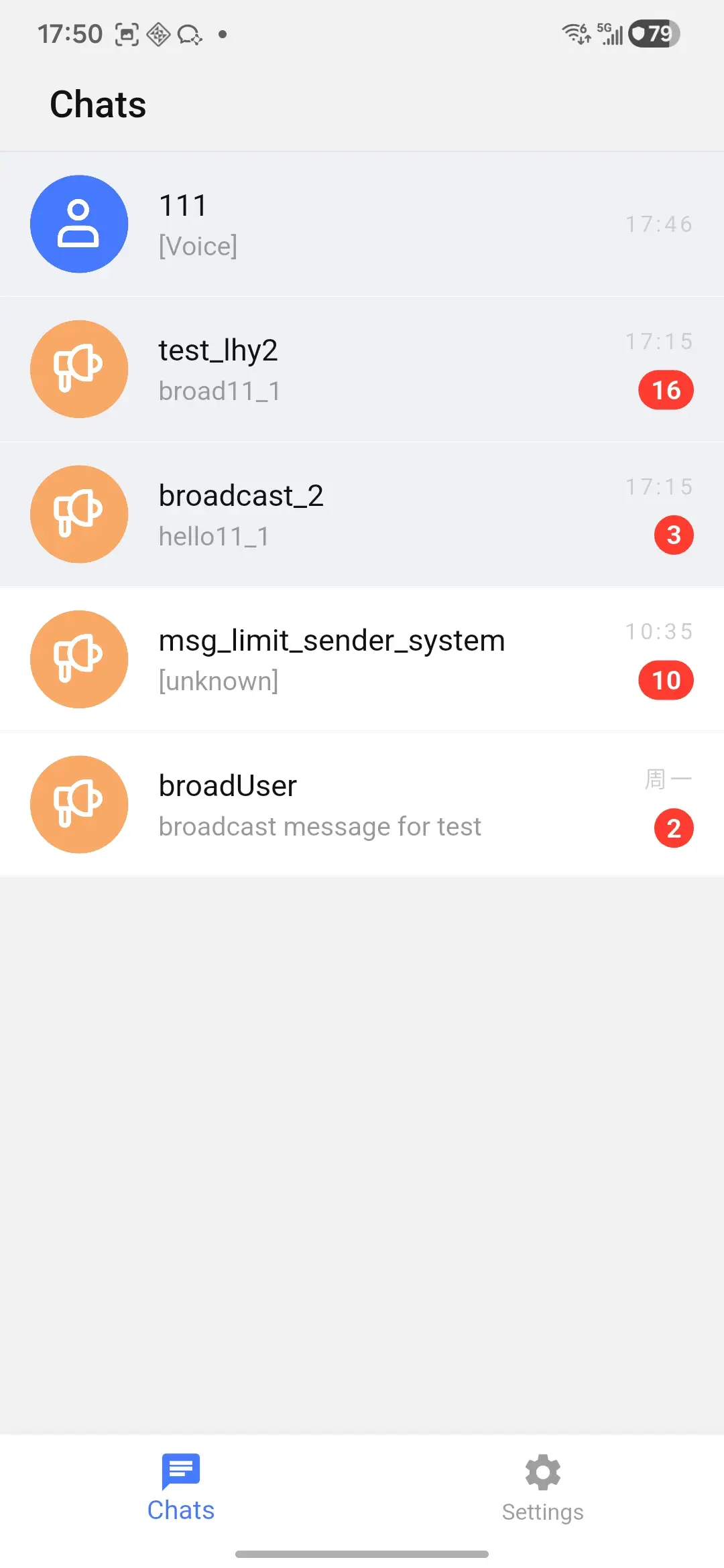Pinned channel in the channel list
