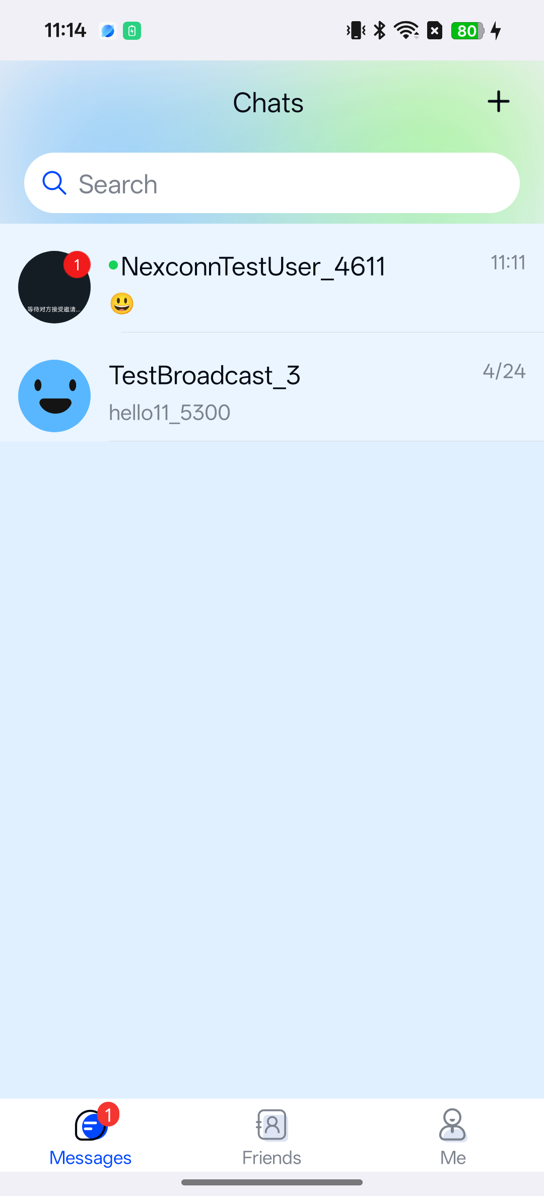 Unread count in the channel list