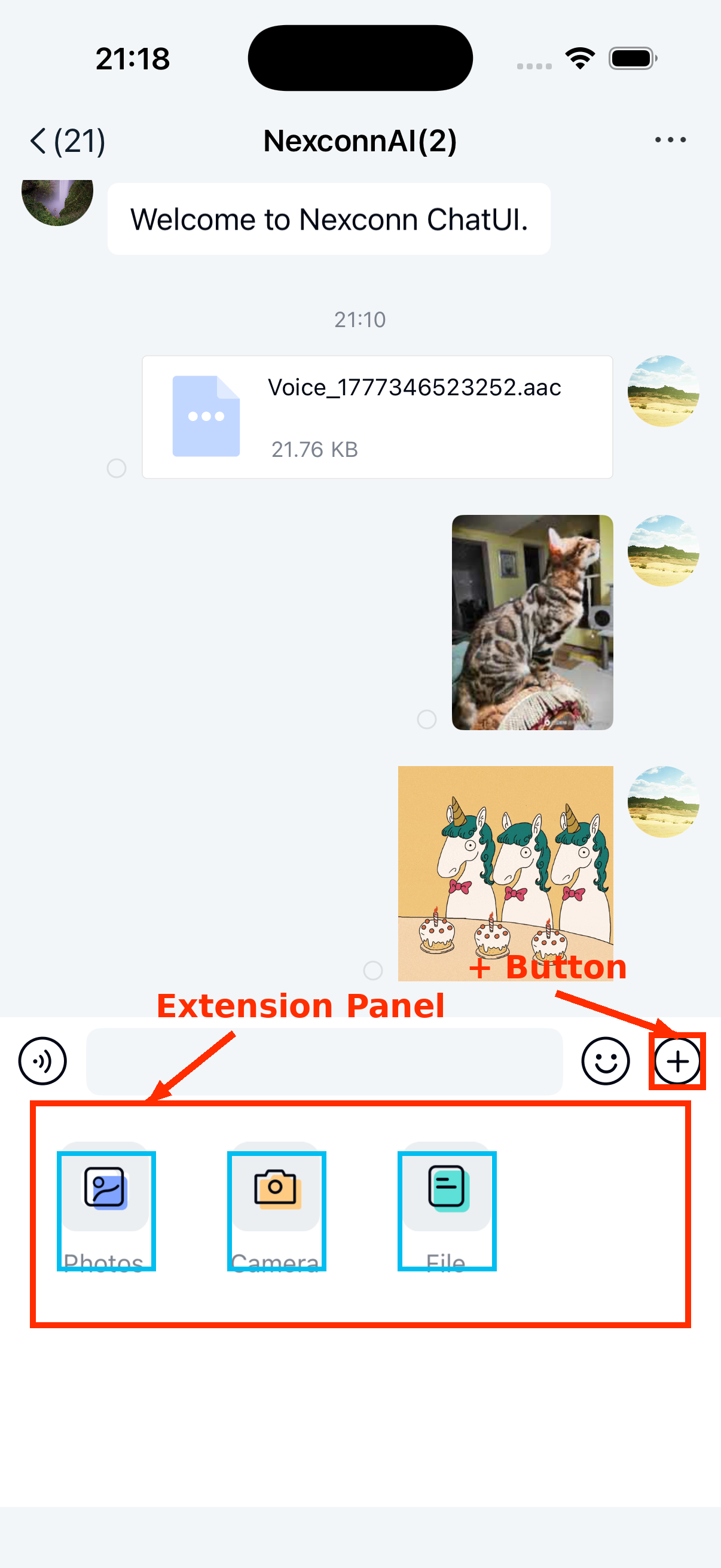 Extension panel