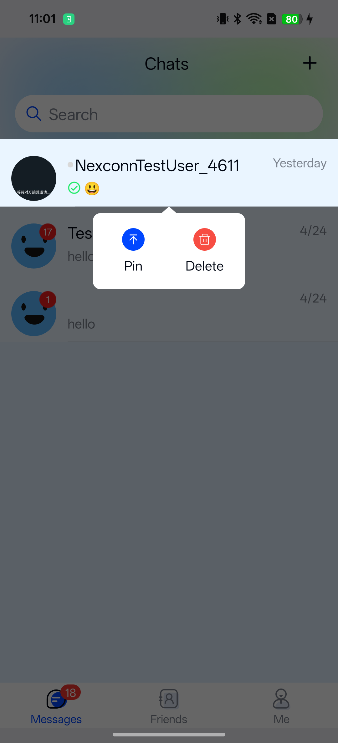 Channel long-press dialog
