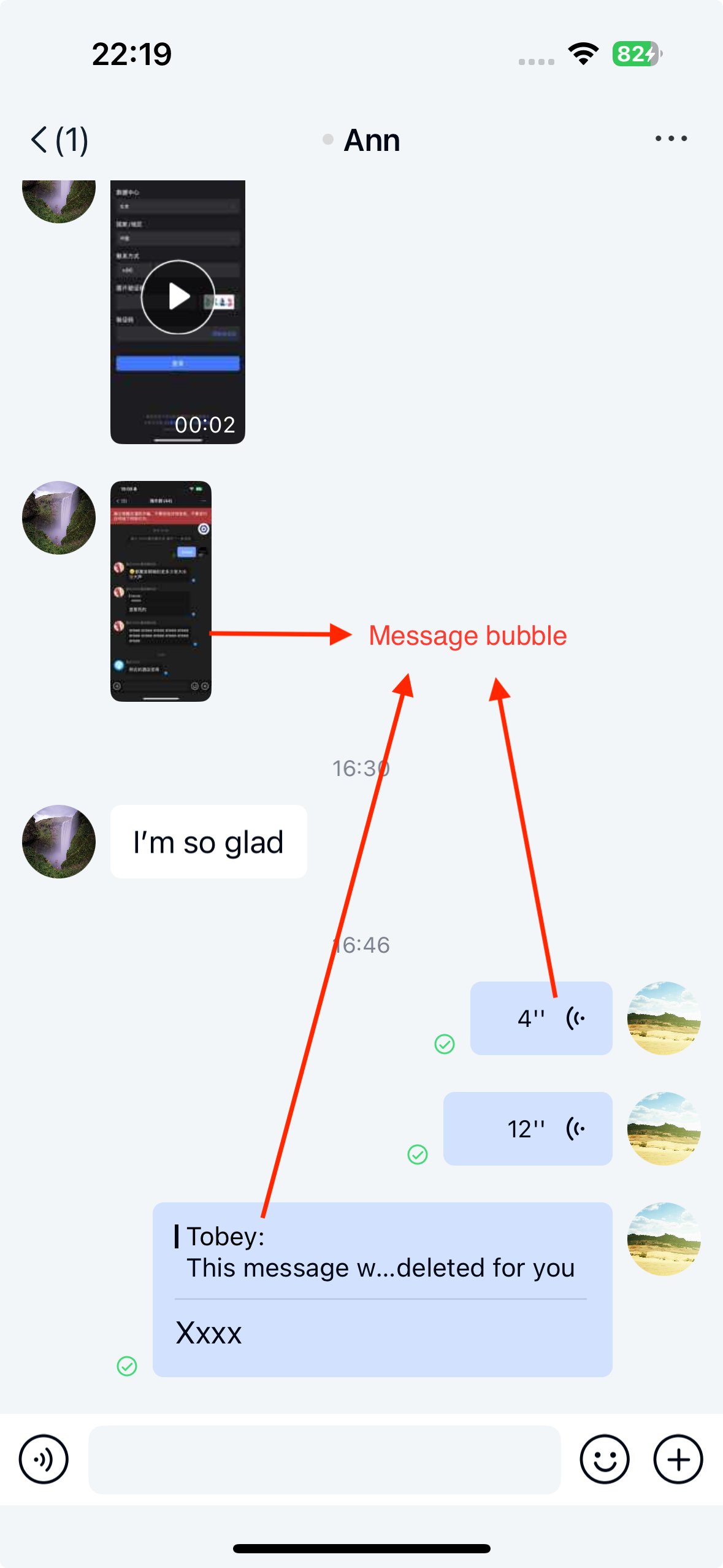 Message bubble backgrounds