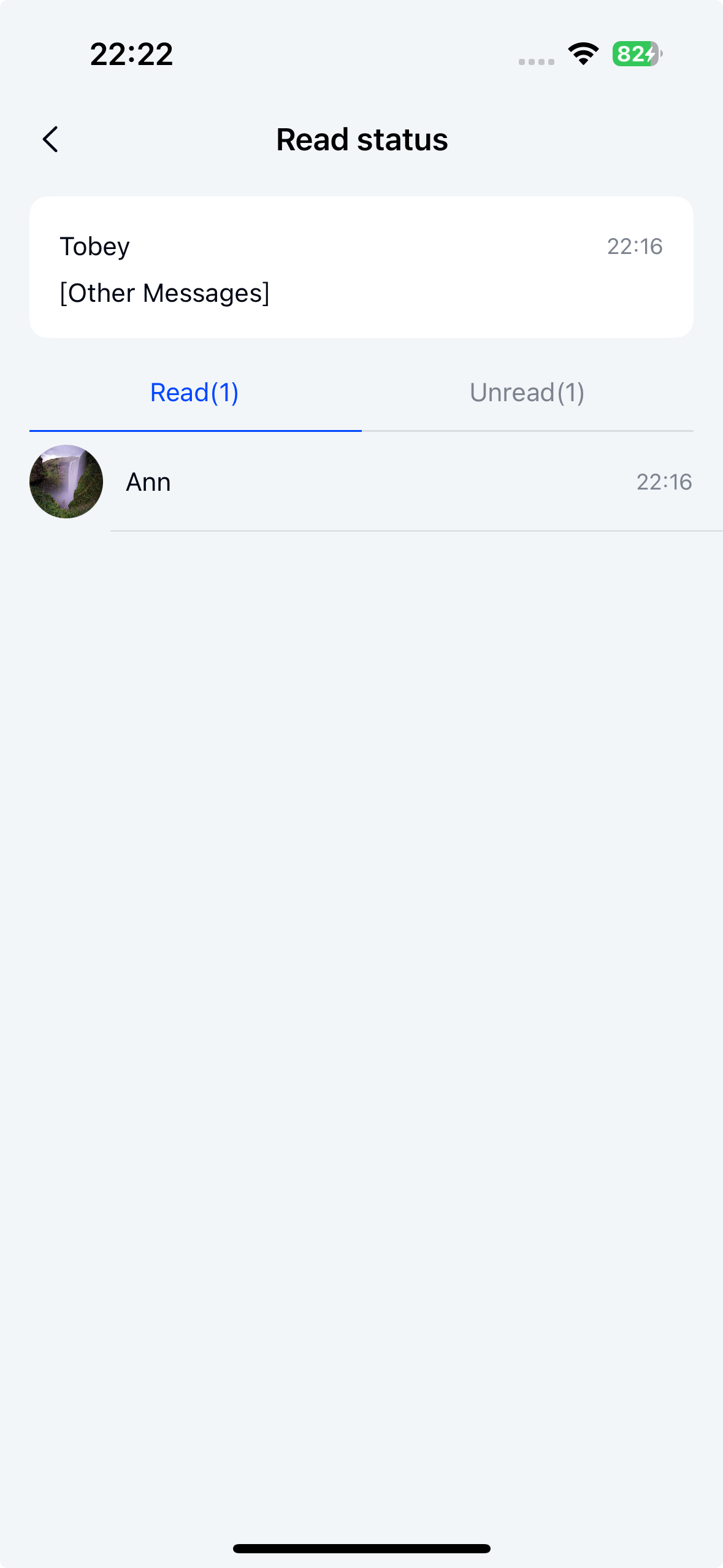 Read receipt detail page